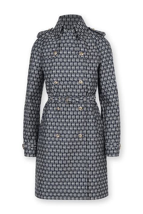 michael kors diamond logo jacquard trench coat|Diamond Logo Jacquard Trench Coat .